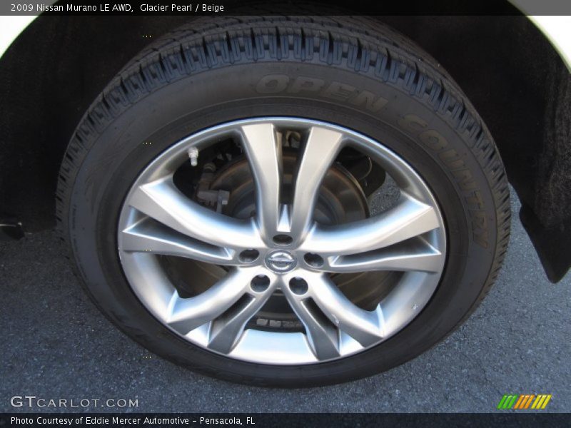 Glacier Pearl / Beige 2009 Nissan Murano LE AWD