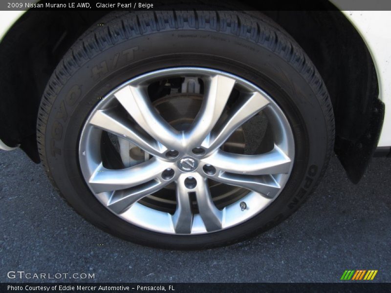 Glacier Pearl / Beige 2009 Nissan Murano LE AWD