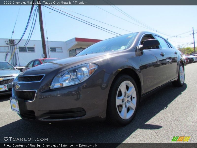 Taupe Gray Metallic / Titanium 2011 Chevrolet Malibu LS