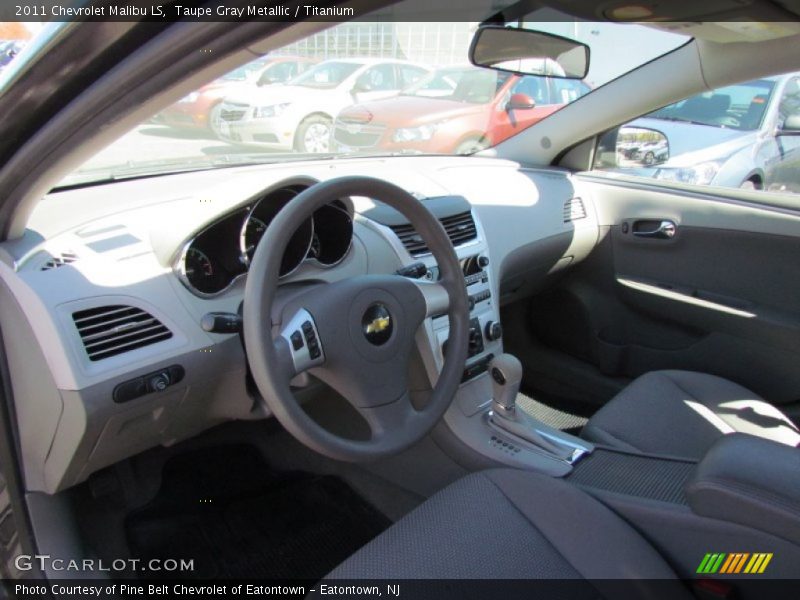 Taupe Gray Metallic / Titanium 2011 Chevrolet Malibu LS