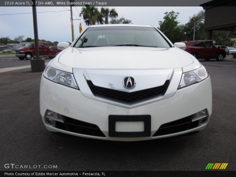 White Diamond Pearl / Taupe 2010 Acura TL 3.7 SH-AWD