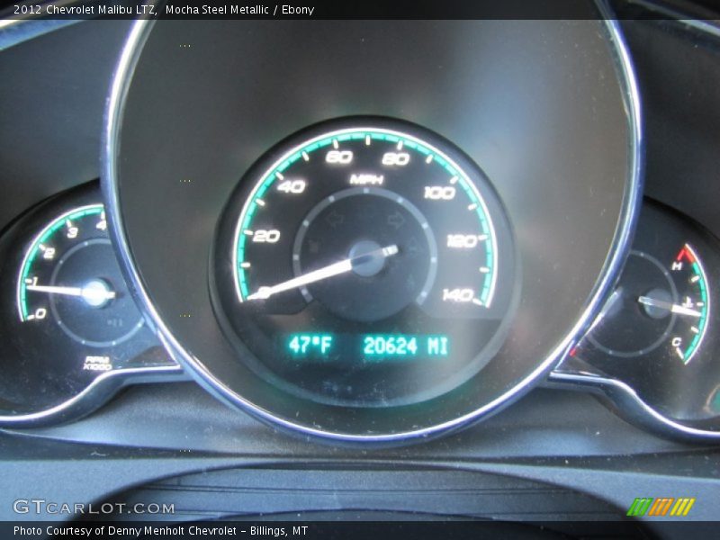 Mocha Steel Metallic / Ebony 2012 Chevrolet Malibu LTZ