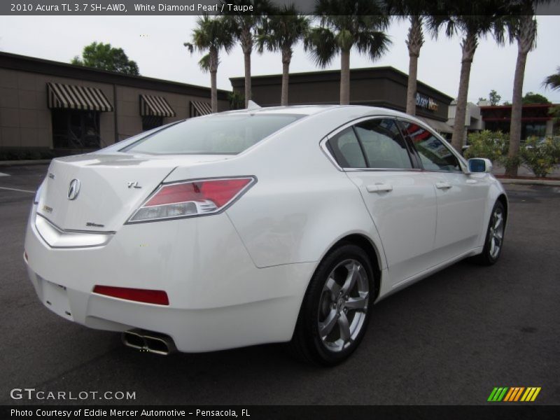 White Diamond Pearl / Taupe 2010 Acura TL 3.7 SH-AWD