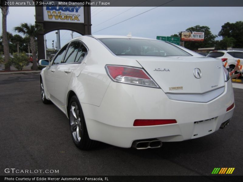 White Diamond Pearl / Taupe 2010 Acura TL 3.7 SH-AWD