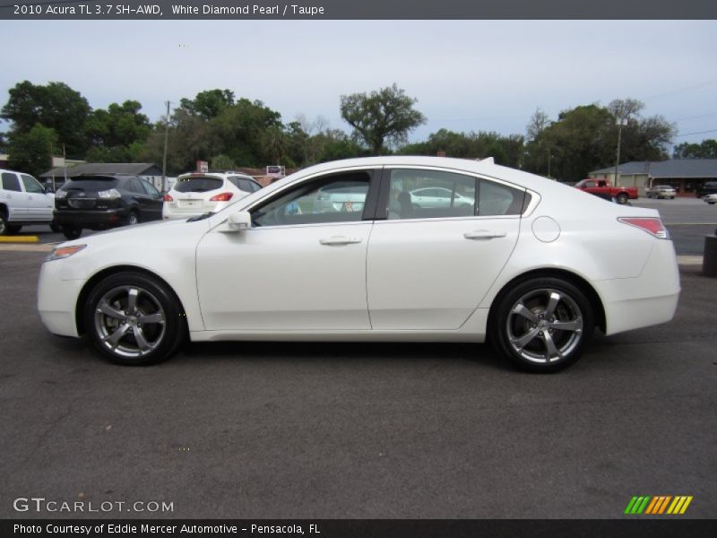 White Diamond Pearl / Taupe 2010 Acura TL 3.7 SH-AWD