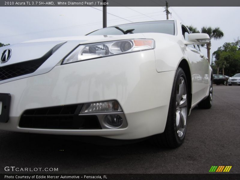 White Diamond Pearl / Taupe 2010 Acura TL 3.7 SH-AWD