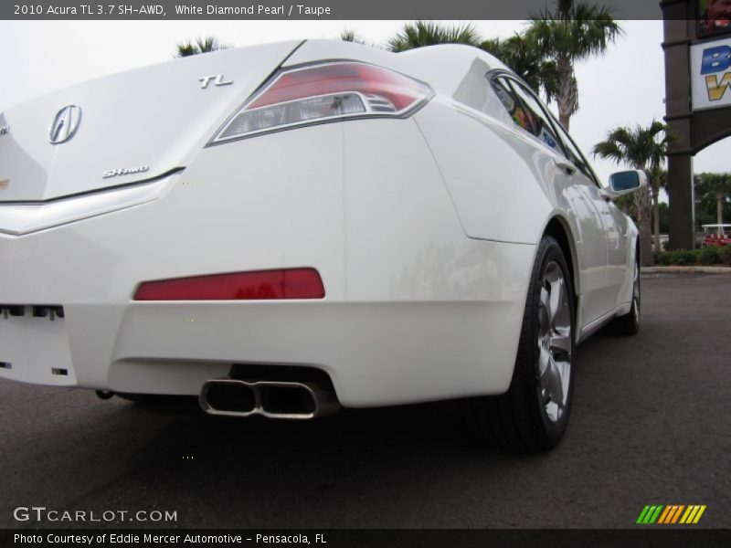 White Diamond Pearl / Taupe 2010 Acura TL 3.7 SH-AWD