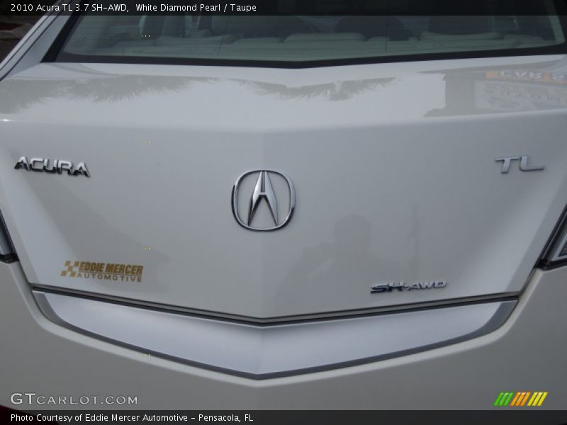 White Diamond Pearl / Taupe 2010 Acura TL 3.7 SH-AWD