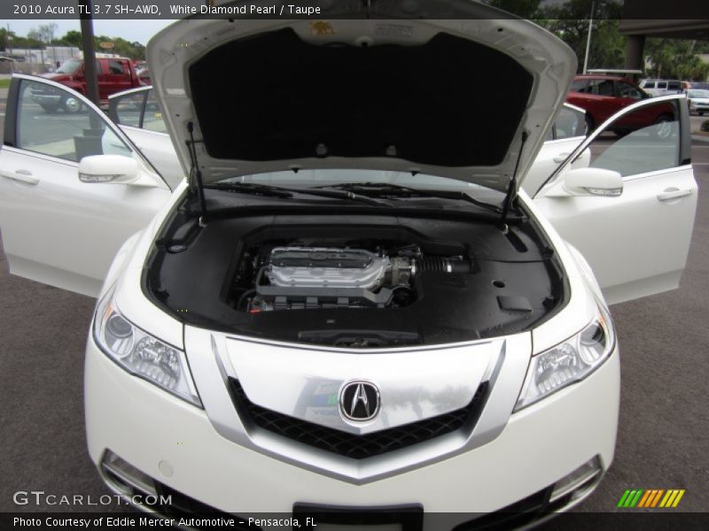White Diamond Pearl / Taupe 2010 Acura TL 3.7 SH-AWD
