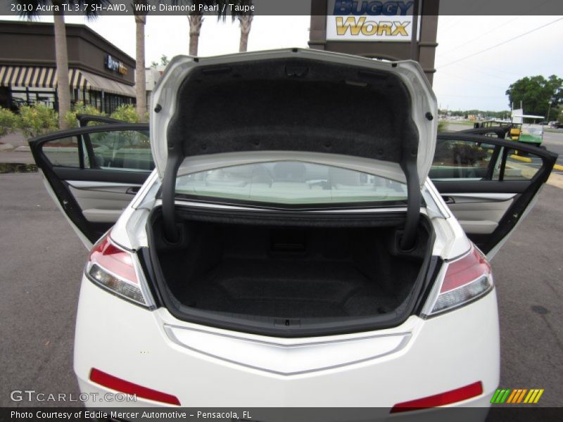 White Diamond Pearl / Taupe 2010 Acura TL 3.7 SH-AWD
