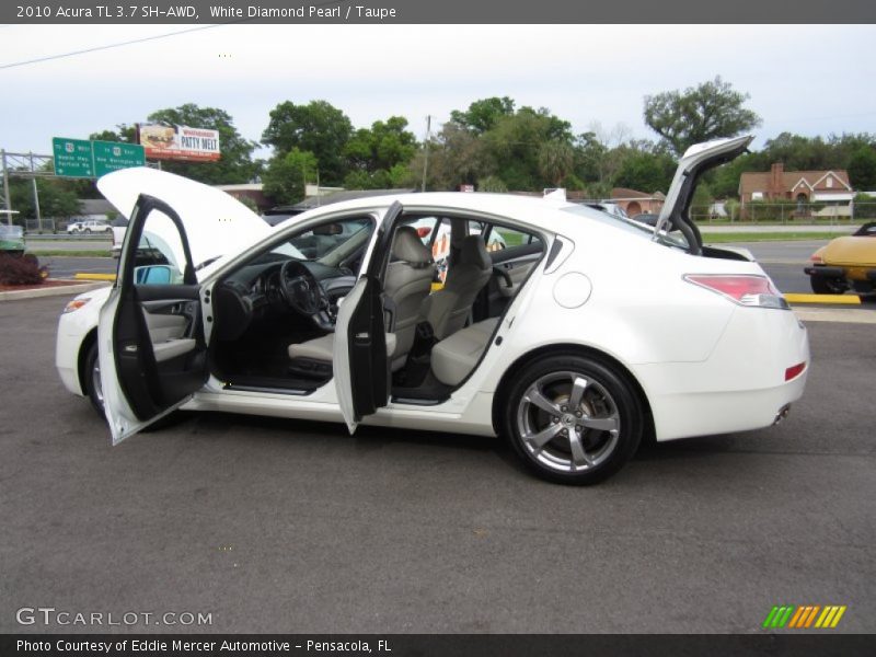 White Diamond Pearl / Taupe 2010 Acura TL 3.7 SH-AWD