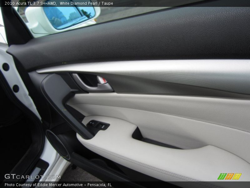 White Diamond Pearl / Taupe 2010 Acura TL 3.7 SH-AWD