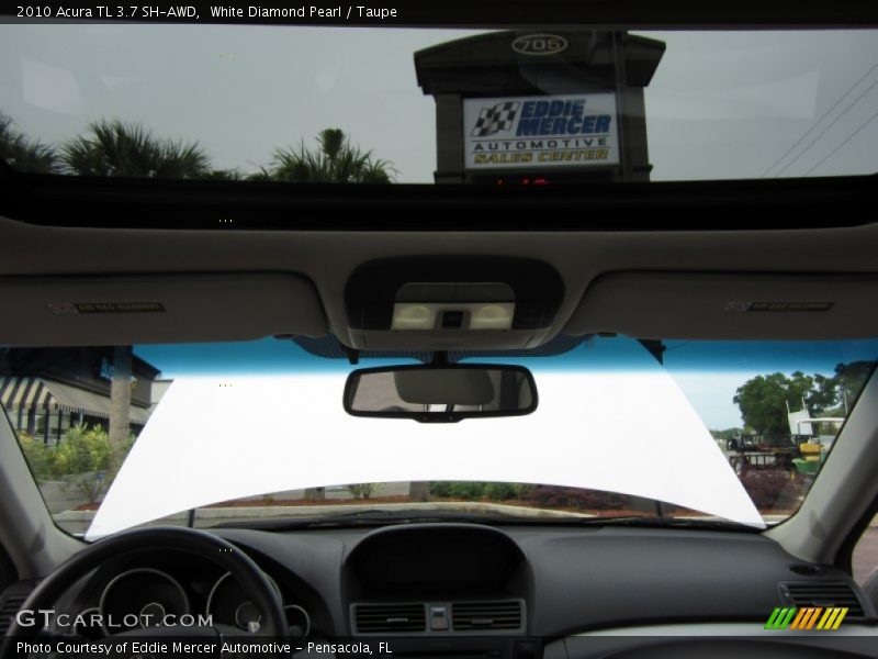 White Diamond Pearl / Taupe 2010 Acura TL 3.7 SH-AWD