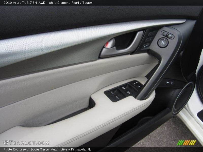 White Diamond Pearl / Taupe 2010 Acura TL 3.7 SH-AWD
