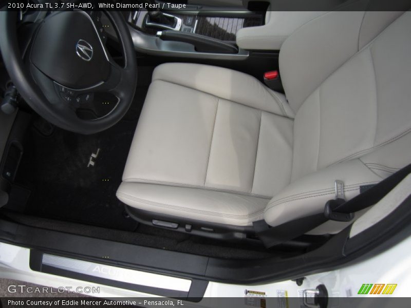 White Diamond Pearl / Taupe 2010 Acura TL 3.7 SH-AWD