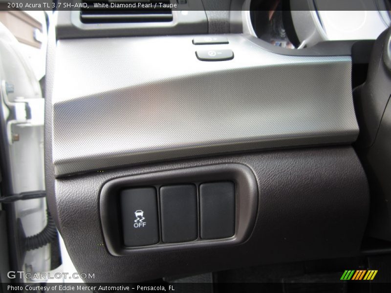 White Diamond Pearl / Taupe 2010 Acura TL 3.7 SH-AWD