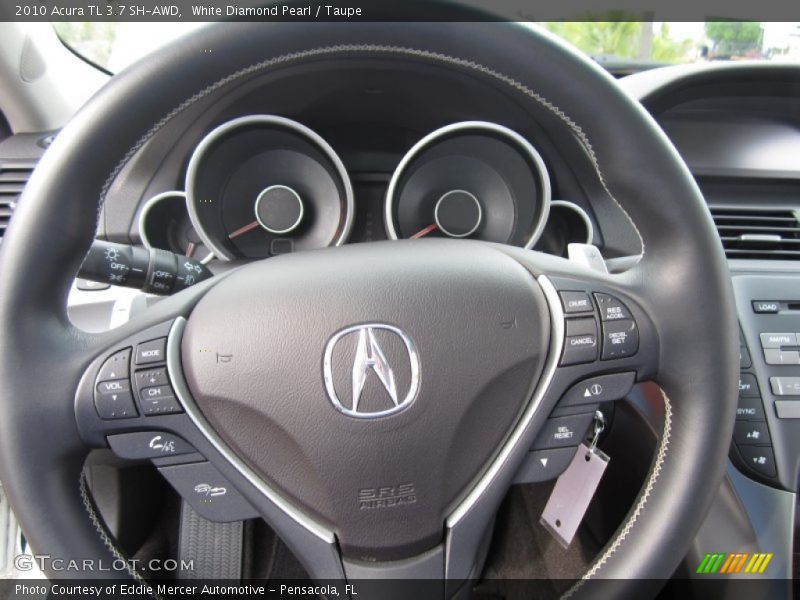 White Diamond Pearl / Taupe 2010 Acura TL 3.7 SH-AWD
