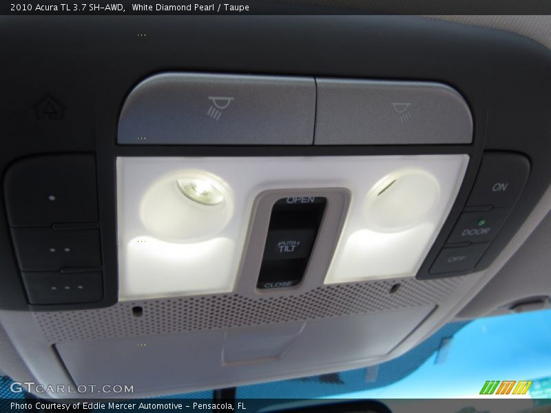 White Diamond Pearl / Taupe 2010 Acura TL 3.7 SH-AWD