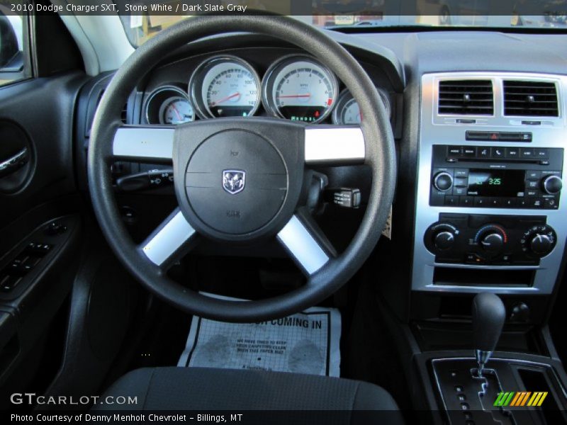Stone White / Dark Slate Gray 2010 Dodge Charger SXT