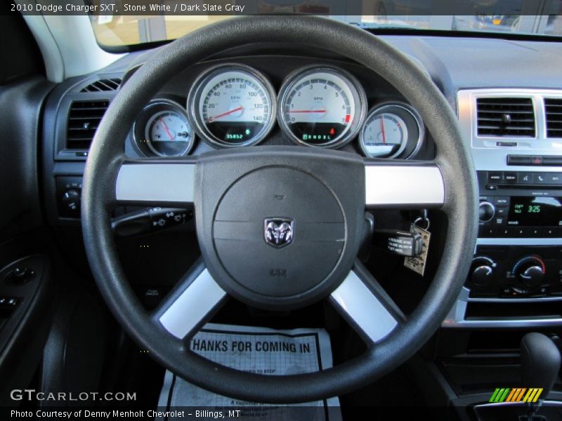 Stone White / Dark Slate Gray 2010 Dodge Charger SXT