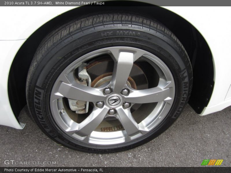White Diamond Pearl / Taupe 2010 Acura TL 3.7 SH-AWD