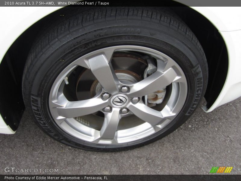 White Diamond Pearl / Taupe 2010 Acura TL 3.7 SH-AWD