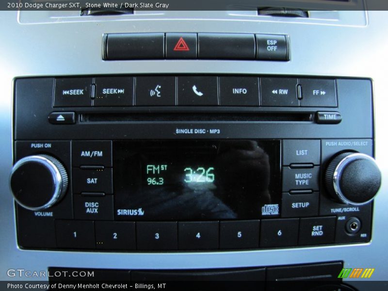 Stone White / Dark Slate Gray 2010 Dodge Charger SXT