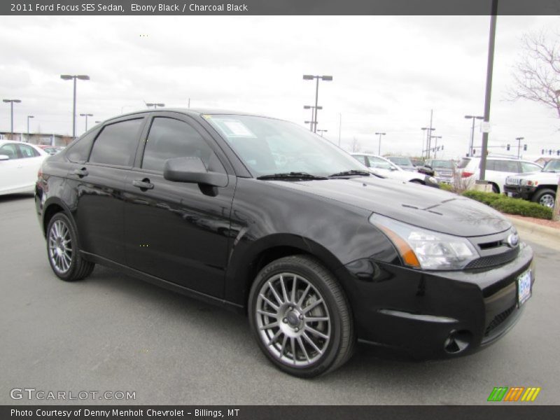 Ebony Black / Charcoal Black 2011 Ford Focus SES Sedan