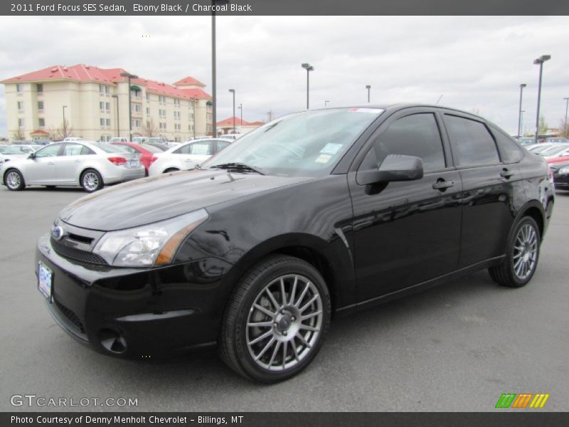 Ebony Black / Charcoal Black 2011 Ford Focus SES Sedan