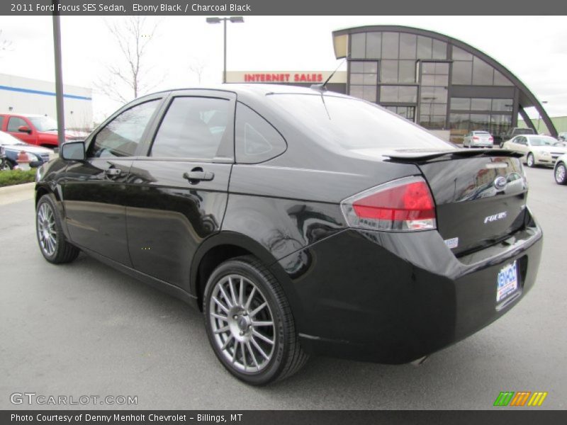 Ebony Black / Charcoal Black 2011 Ford Focus SES Sedan