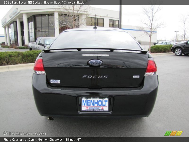 Ebony Black / Charcoal Black 2011 Ford Focus SES Sedan