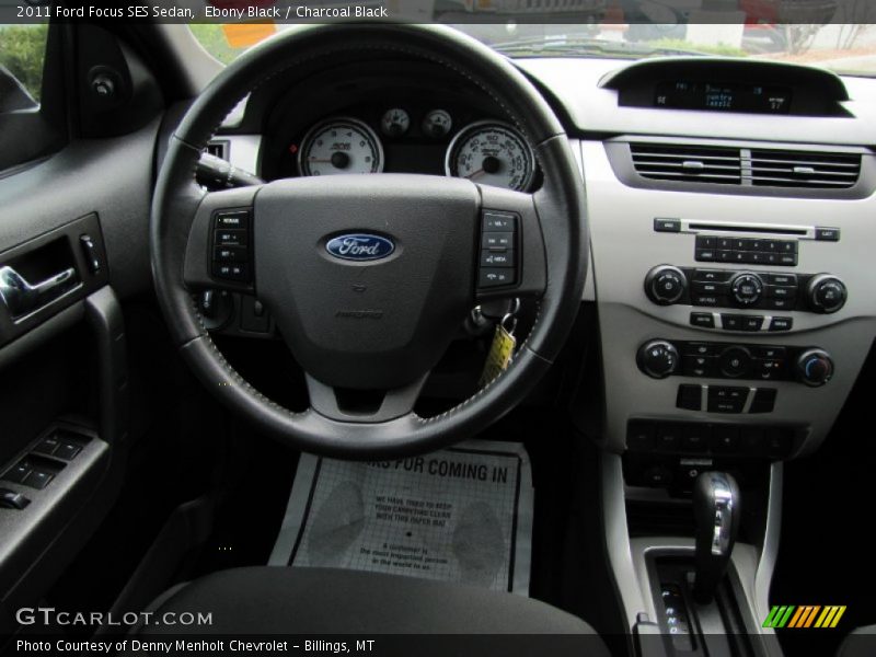 Ebony Black / Charcoal Black 2011 Ford Focus SES Sedan