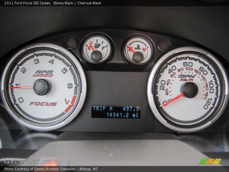 Ebony Black / Charcoal Black 2011 Ford Focus SES Sedan