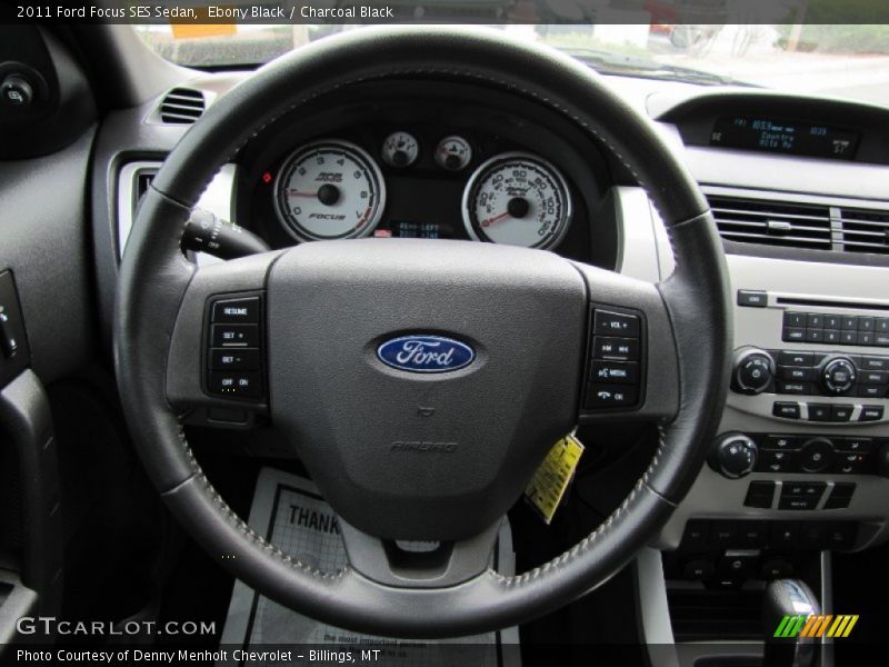 Ebony Black / Charcoal Black 2011 Ford Focus SES Sedan