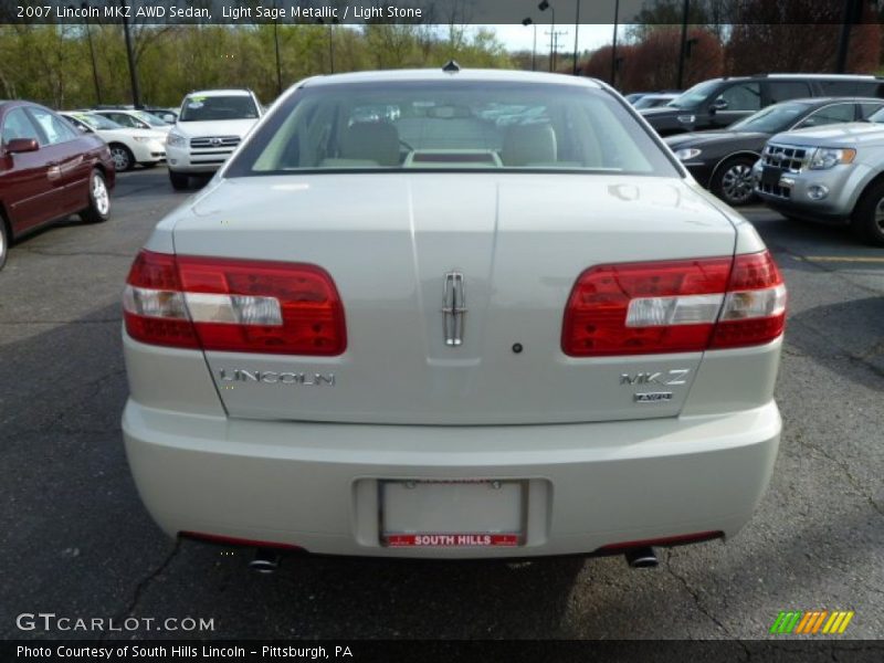 Light Sage Metallic / Light Stone 2007 Lincoln MKZ AWD Sedan