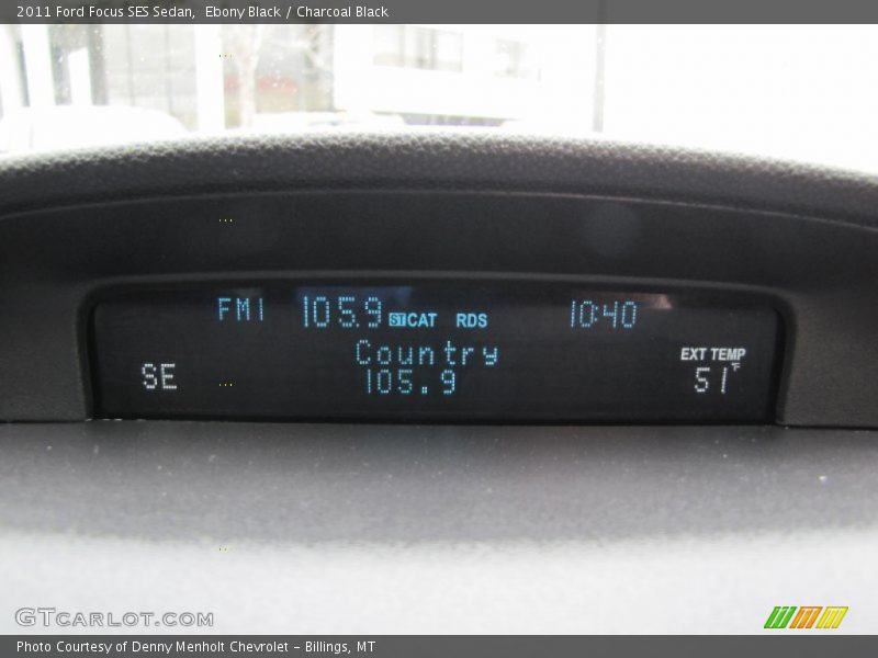 Ebony Black / Charcoal Black 2011 Ford Focus SES Sedan