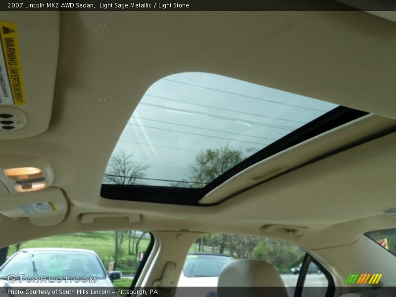 Light Sage Metallic / Light Stone 2007 Lincoln MKZ AWD Sedan