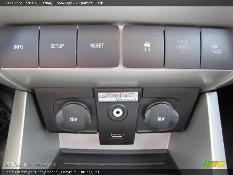 Ebony Black / Charcoal Black 2011 Ford Focus SES Sedan