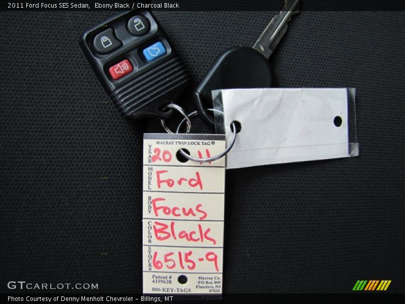 Ebony Black / Charcoal Black 2011 Ford Focus SES Sedan