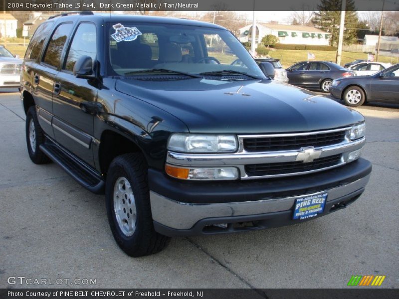 Dark Green Metallic / Tan/Neutral 2004 Chevrolet Tahoe LS 4x4