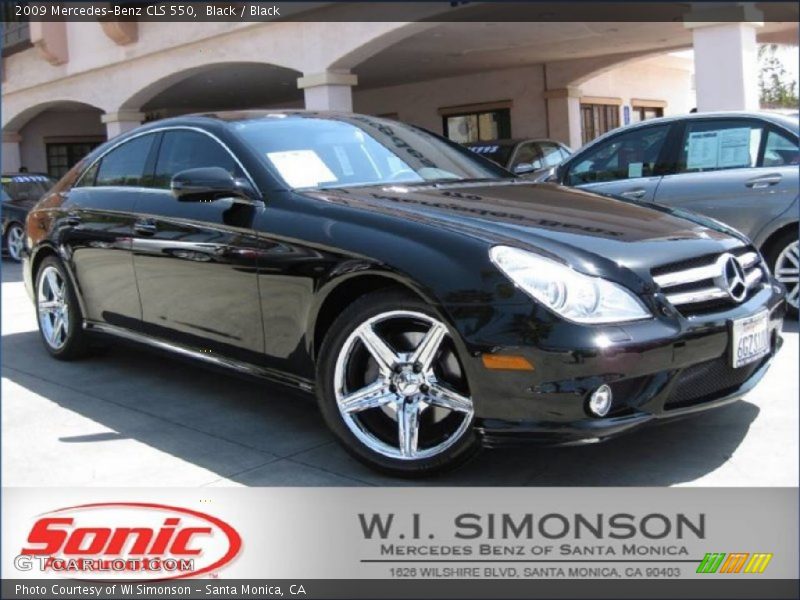 Black / Black 2009 Mercedes-Benz CLS 550