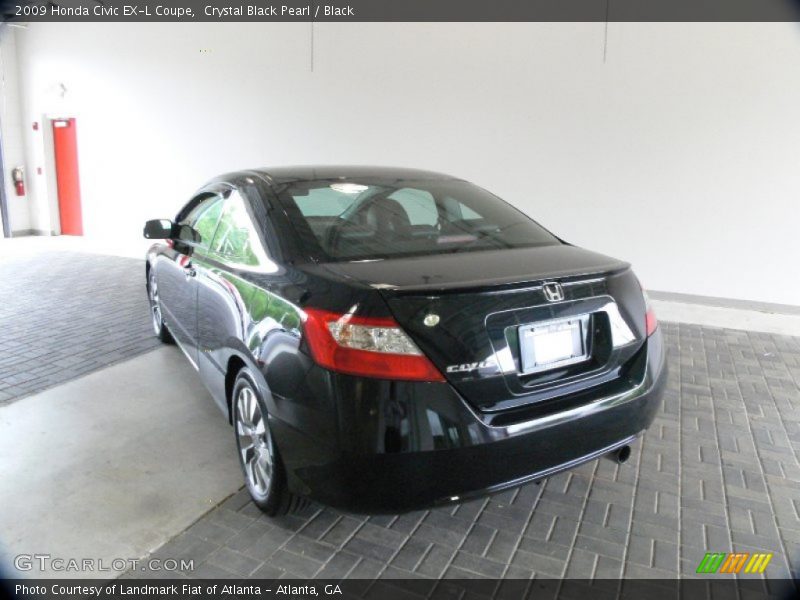 Crystal Black Pearl / Black 2009 Honda Civic EX-L Coupe