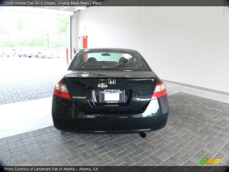 Crystal Black Pearl / Black 2009 Honda Civic EX-L Coupe