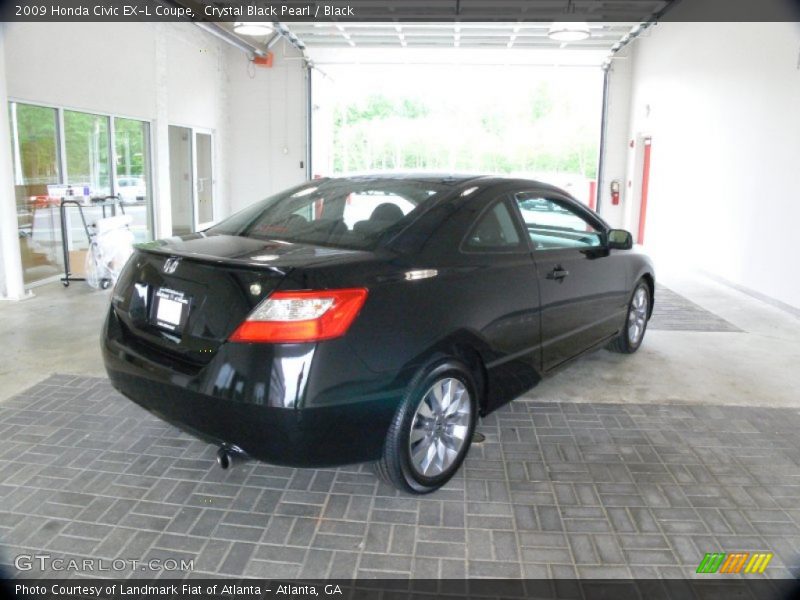 Crystal Black Pearl / Black 2009 Honda Civic EX-L Coupe
