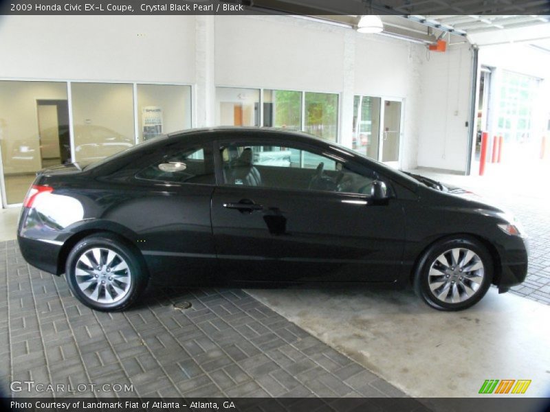 Crystal Black Pearl / Black 2009 Honda Civic EX-L Coupe