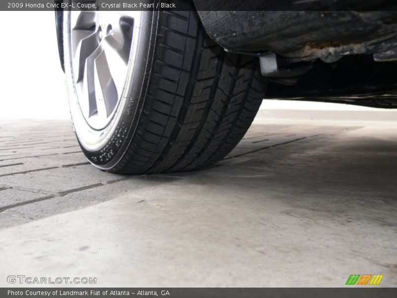 Crystal Black Pearl / Black 2009 Honda Civic EX-L Coupe
