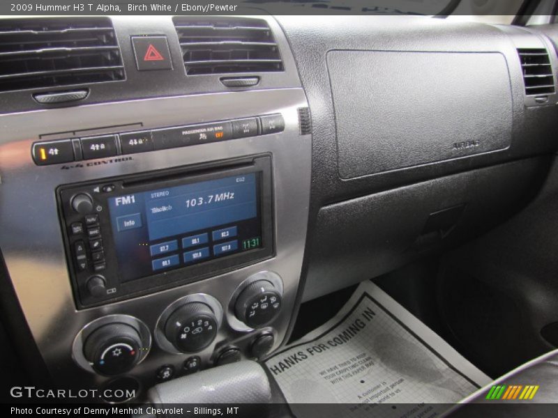 Birch White / Ebony/Pewter 2009 Hummer H3 T Alpha
