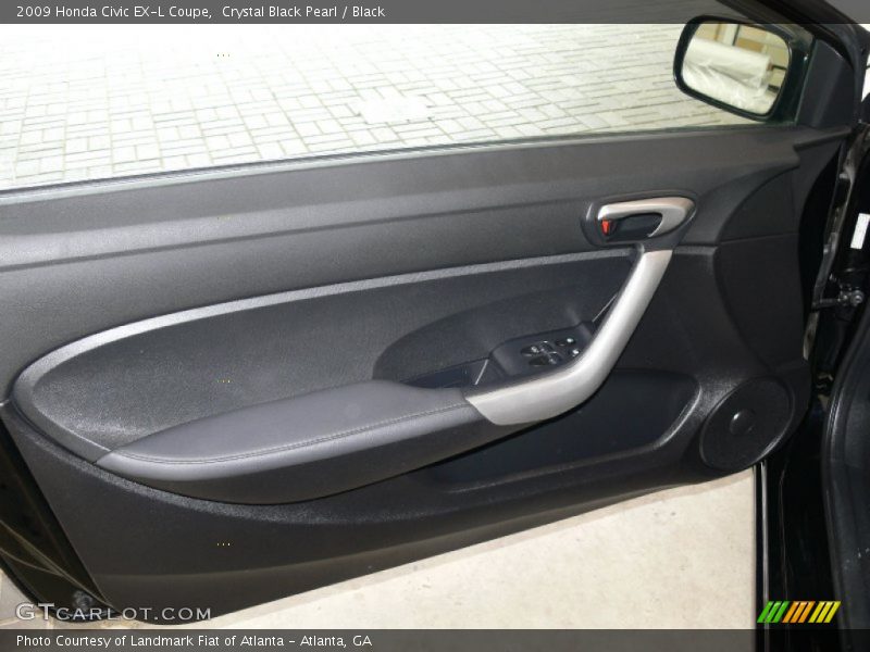 Crystal Black Pearl / Black 2009 Honda Civic EX-L Coupe