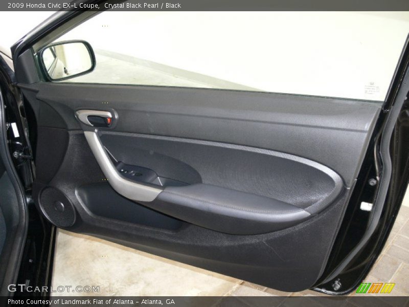 Crystal Black Pearl / Black 2009 Honda Civic EX-L Coupe