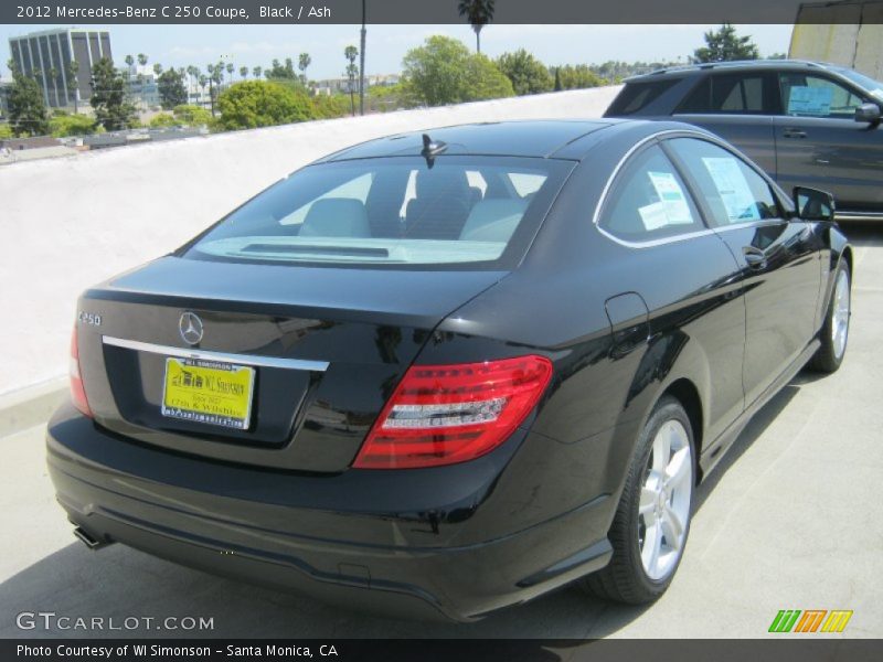 Black / Ash 2012 Mercedes-Benz C 250 Coupe